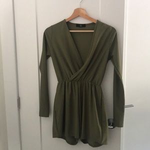 Green Romper - Missguided